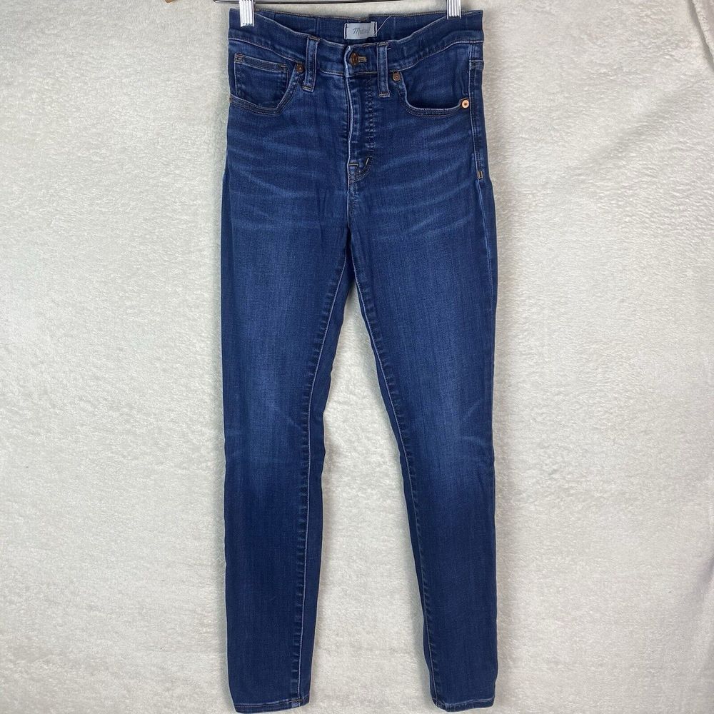 Madewell‎ 9" High Rise Skinny Dark Wash Denim Blue Jeans Women's Size 26
